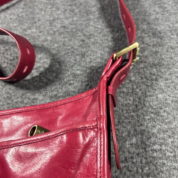 Vintage HOBO INTERNATIONAL Red Leather Shoulder Bag - Picture 12 of 14